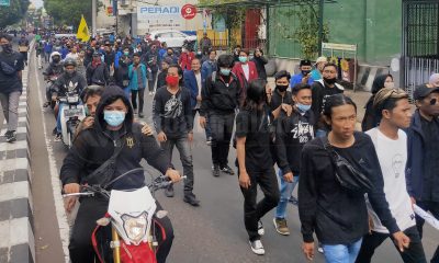 Pendemo Tinggalkan Bundaran Tugu