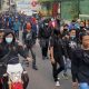Pendemo Tinggalkan Bundaran Tugu