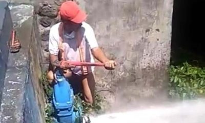 Flushing oleh PDAM Kota Malang untuk membersihkan air. (Foto : Istimewa)