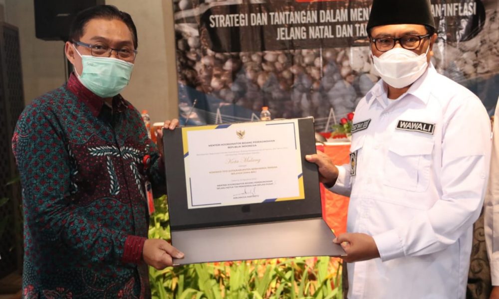 Tim Pengendali Inflasi Daerah (TPID) Kota Malang berprestasi. Tahun 2020, kinerja meningkat secara ekonomi makro.