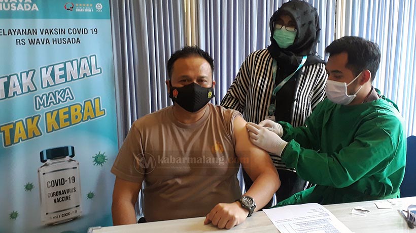 Jajaran Polres Malang Mulai Jalani Vaksinasi Covid-19