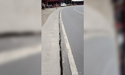 Jalur Payung Kota Batu Retak, Awas Bahaya Longsor