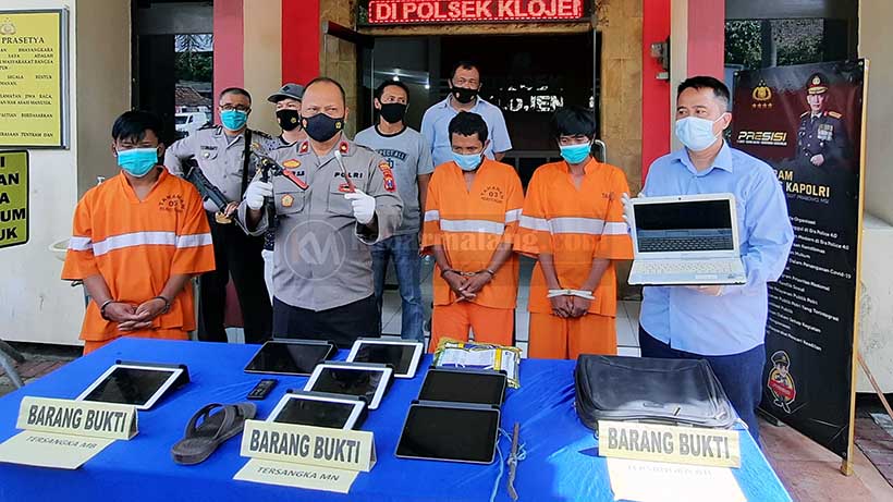 Komplotan Pencuri Gondol Gadget Senilai Ratusan Juta Di Kota Malang