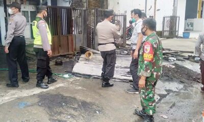 Gerobak Tambal Ban Terbakar Habis di Madyopuro Kota Malang