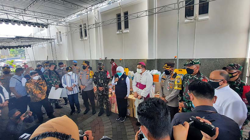 Gubernur Sambang Gereja Idjen Malang, Jamin Paskah 2021 Aman
