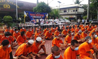 Operasi Pekat Polres Malang Ungkap 1896 Kasus, Bekuk 1998 Tersangka