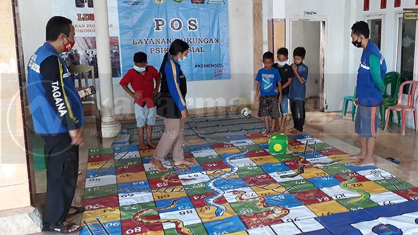 Tagana Trauma Healing Anak-Anak Terdampak Gempa Bumi Di Malang