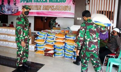 Dandim 0833 Kota Malang Salurkan Bansos Untuk Korban Gempa