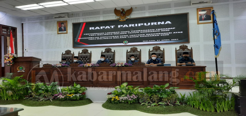Sidang Paripurna DPRD Kota Malang Beberkan Catatan dan Rekomendasi Melalui Empat Bidang Kepada Pemkot Malang 26 IMG 20210422 202720