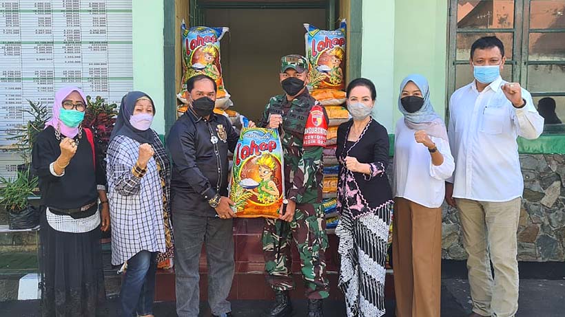Kodim Kota Malang Salurkan 1 Ton Beras Dari MTC Untuk Korban Gempa