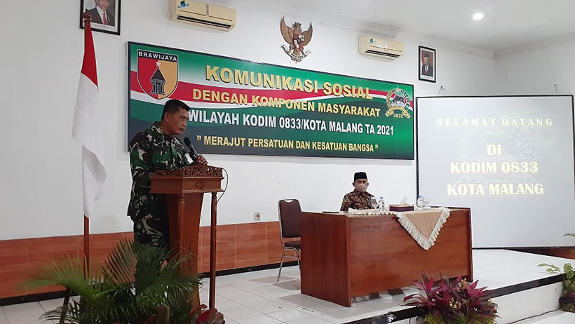 Kodim 0833 Kota Malang Gelar Komsos Dengan Komponen Masyarakat