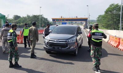 Pengetatan Exit Tol Madyopuro Dikawal TNI Polri dan Pemkot Malang