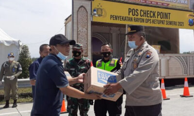PWI Malang Raya Support Petugas Penyekatan Mudik Di Malang