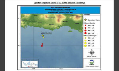 Gempa Getarkan Blitar Malang, Ini Hasil Update Deteksi Sensor BMKG