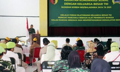 Komsos Keluarga Besar TNI Dan Forpimda, Ini Pesan Danrem 083/Bdj