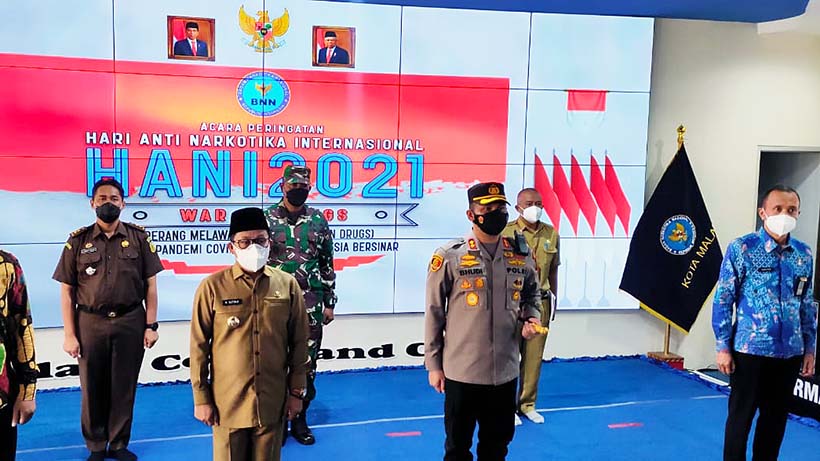 HANI 2021 Di Kota Malang, Forpimda Ikuti Upacara Secara Virtual