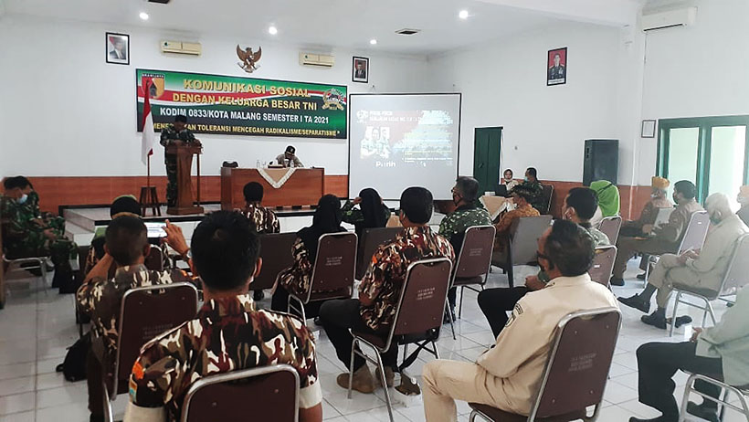 Kodim 0833 Kota Malang Gelar Komsos Dengan Keluarga Besar TNI