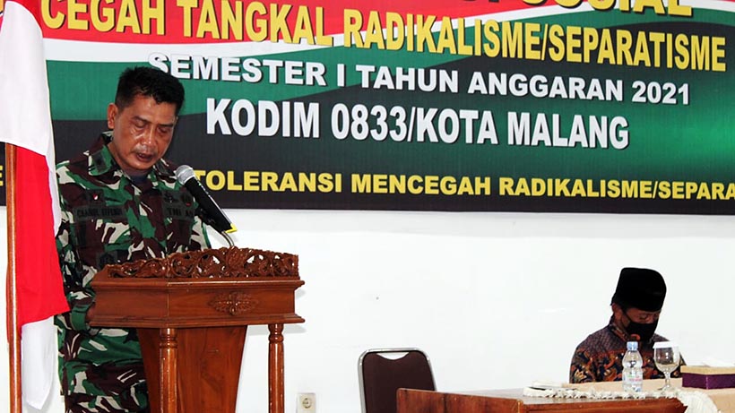 Kodim 0833 Kota Malang Komsos Cegah Radikalisme Dan Separatisme