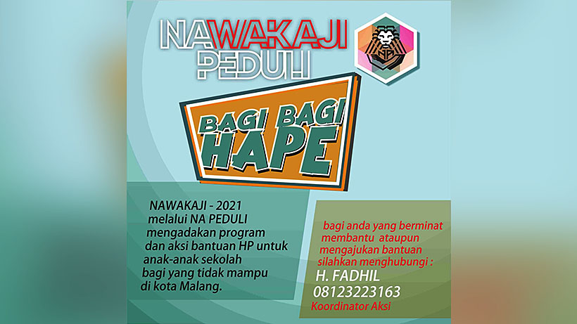 25 Anak Tidak Mampu Di Kota Malang Dapat Hp Gratis Dari Nawakaji