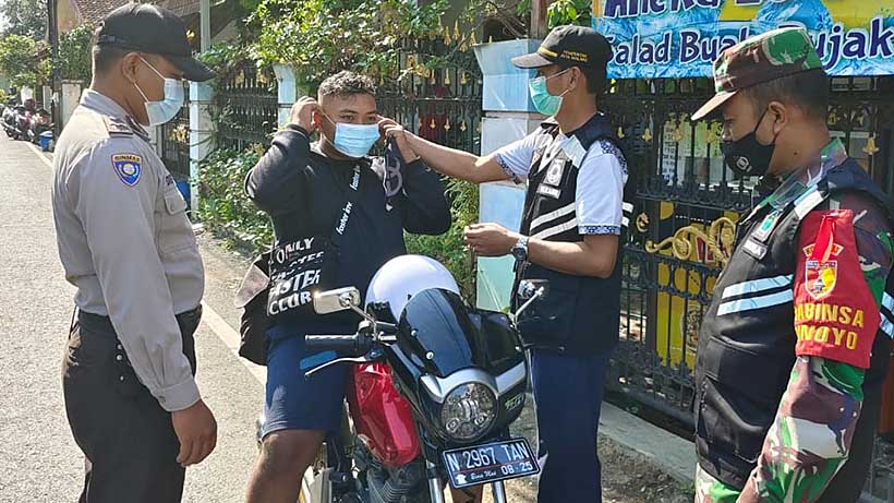 Operasi Yustisi Mendapati Pemotor Tanpa Masker Di MT Haryono Gang 13