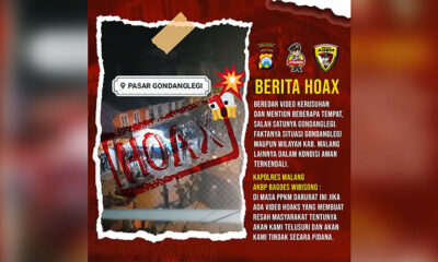 Kerusuhan Di Pasar Gondanglegi Malang Hoaks, Polisi Buru Penyebar Video 32 Kerusuhan Di Pasar Gondanglegi Malang Hoaks, Polisi : Kami Pidanakan