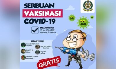 Info Vaksin Malang Terbaru, Catat Jadwal Vaksinasi Dan Tempatnya Di Divif 2 Kostrad