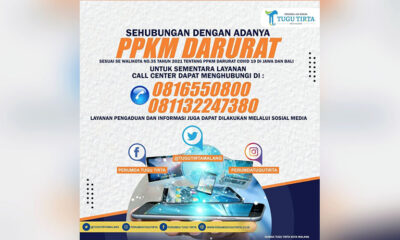 Pengaduan Air Kota Malang Di PPKM Darurat, Catat Teleponnya
