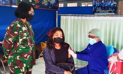 Lanal Malang Tuntaskan Serbuan Vaksinasi Di TK Hang Tuah
