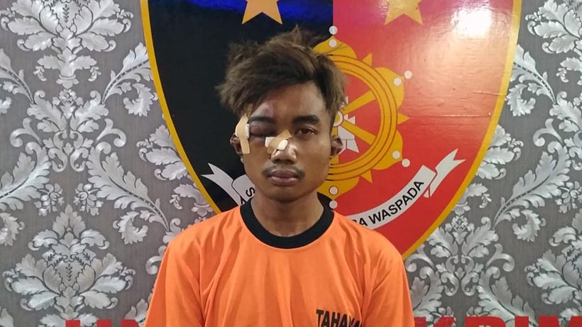 Penipu Di Malang Bonyok Dihajar Massa, Gelapkan Mobil, Lari Dari Polisi