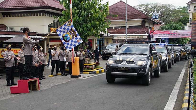 PPKM Kabupaten Malang Berlanjut, Polres Salurkan Bansos 52 Ton Beras
