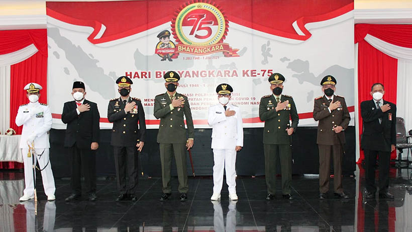 Forpimda Kota Malang Peringati HUT Ke-75 Bhayangkara Secara Virtual