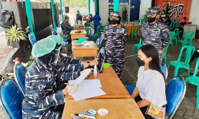 Lanal Malang Gelar Serbuan Vaksin Di Pandaan, Peserta 200 Orang