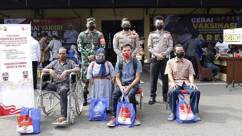 Vaksinasi Massal Digelar Di Polresta Malang Kota, Peringati HUT Arema
