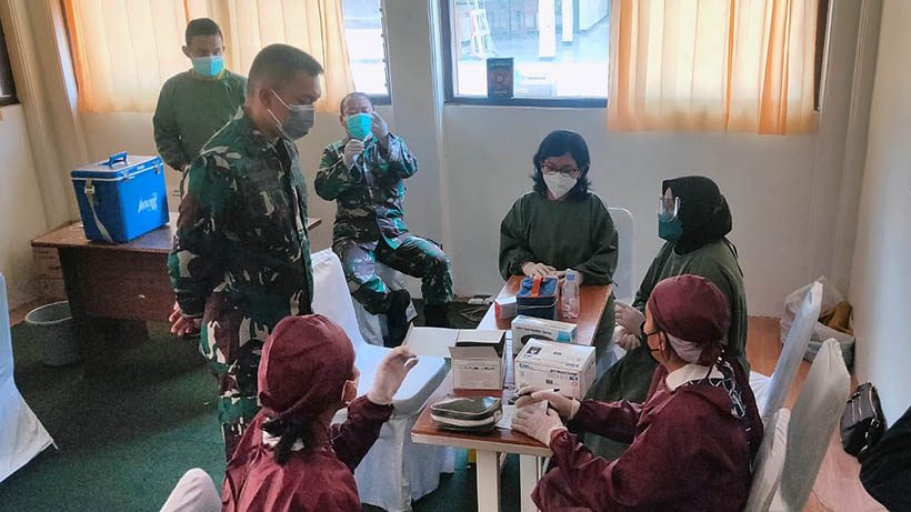 Bahrul Magfiroh Vaksinasi, Dikawal Kodim 0833 Kota Malang
