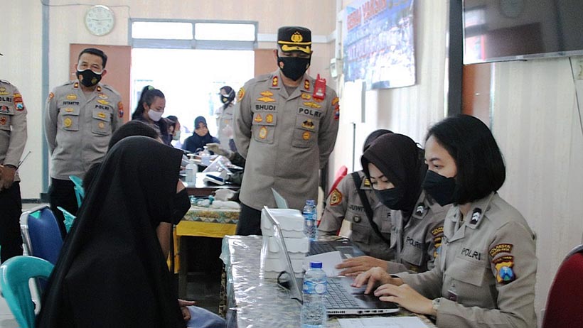 HUT ke-73 Polwan, 260 Warga Binaan Lapas Wanita Divaksinasi