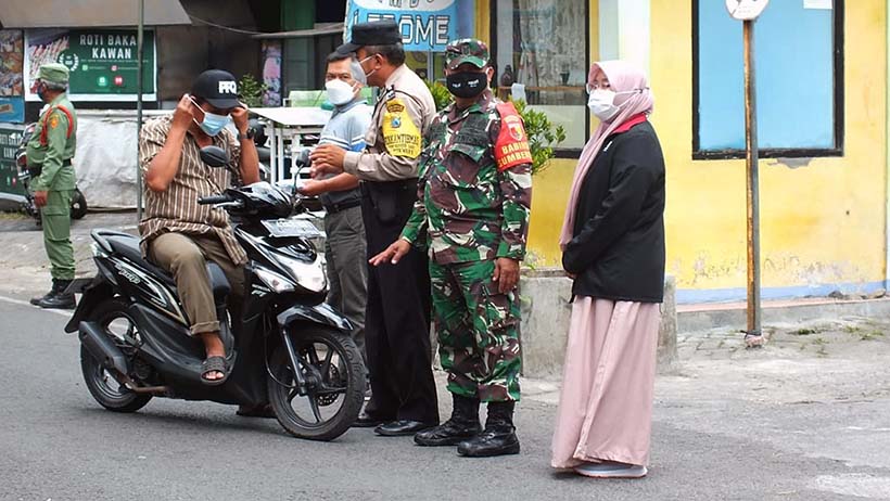 Operasi Yustisi Di Lowokwaru, Warga Tanpa Masker Ditegur