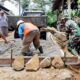 Satgas TMMD 112 Kodim 0818 Gas Pol Penggarapan Rabat Beton