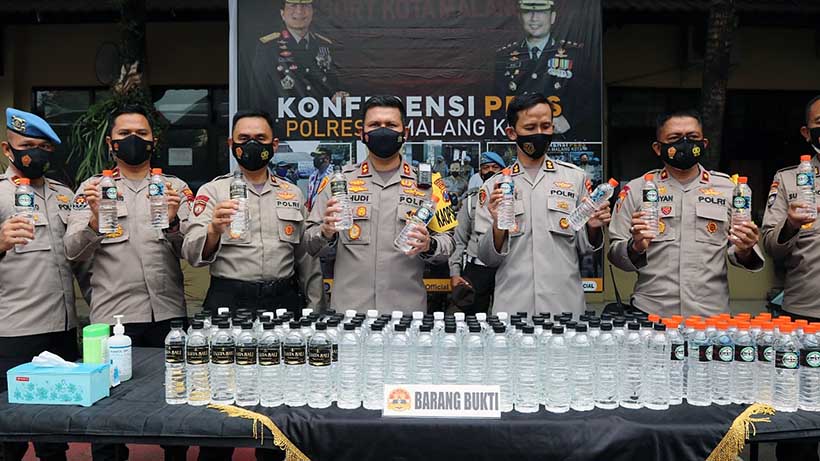 Arak Bali Diselundupkan Ke Kota Malang, Digagalkan Polresta