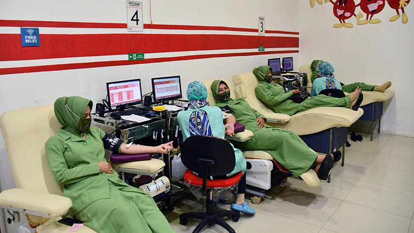 Rangkaian HUT Ke-76 TNI, Kodim 0833 Gelar Donor Darah