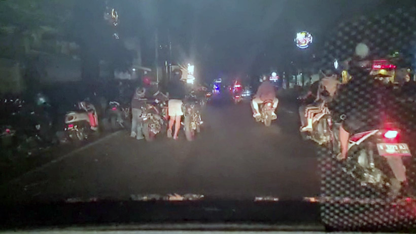 Motor Knalpot Brong Di Malang Kota Dirazia, Pengendara Nuntun 2 Kilo