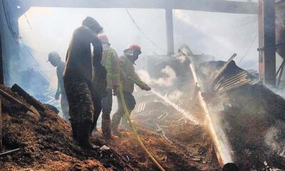 Kebakaran Di Turen Malang, Pabrik Pengolahan Kulit Kopi Membara