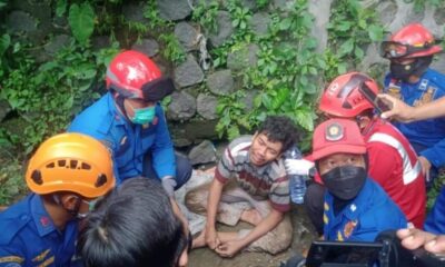 Truk Tabrak Tiang Di Splendid Malang, Pengemudi Terjun Dari Jembatan