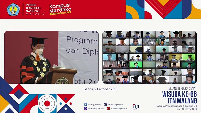 ITN Malang Wisuda Virtual, Luluskan 571 Wisudawan
