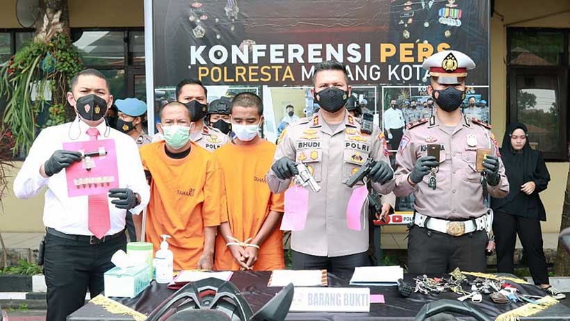 Maling Motor Di Malang Ancam Polisi Pakai Airsoft Gun, Kaki Didor