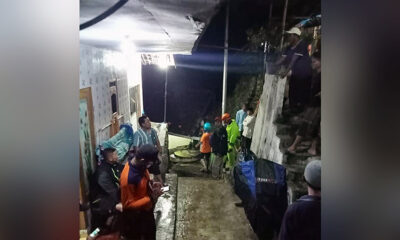 Tanah Longsor Di Muharto, Dua Rumah Ambruk, Satu Tertimpa Tembok