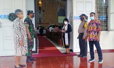 Babinsa Kawal Ibadah Tahun Baru 2022 Di GPIB Blimbing