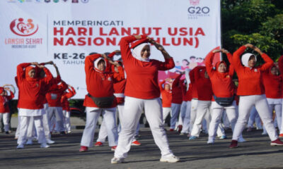 Peringati HLUN, Pemkot Batu Senam Bersama Lansia