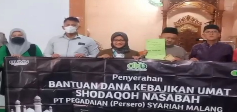 Pegadaian Syariah Malang Bantu Renovasi Masjid Jami'atul Huda di Bunulrejo