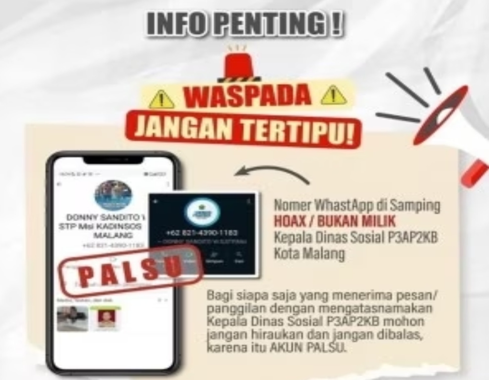 Beredarnya Akun Palsu milik Kepala Dinsos-P3AP2KB Kota Malang 26 IMG 20241020 184650