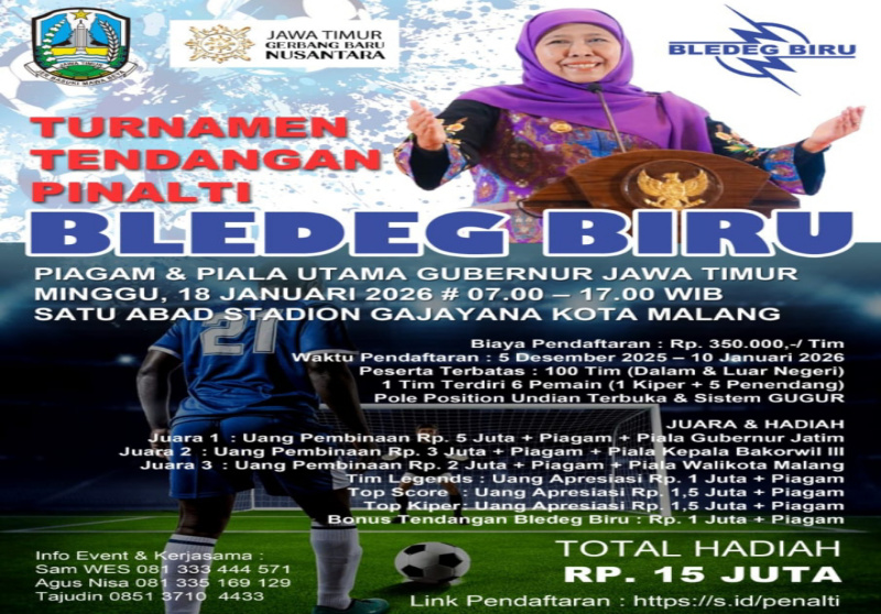 Perebutkan Piala Gubernur Jatim, Turnamen Penalti 100 Tahun Stadion Gajayana Dibuka untuk Umum 26 IMG 20260102 233932